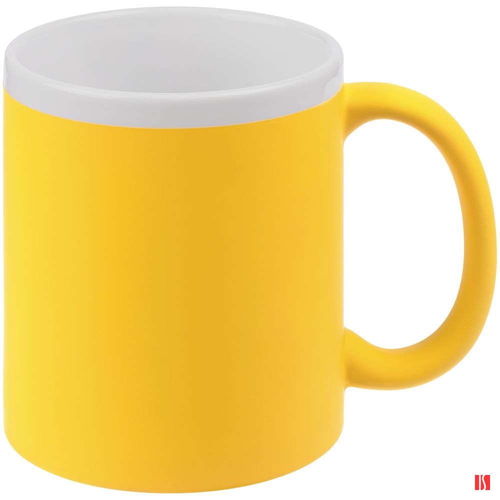 Кружка StopSpot с покрытием софт-тач, желтая