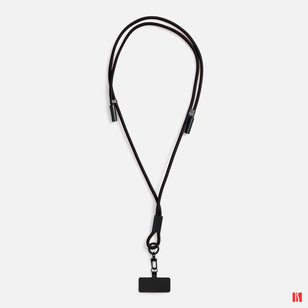 Кабель-ланьярд energyFlex Power Delivery 60 Вт, черный