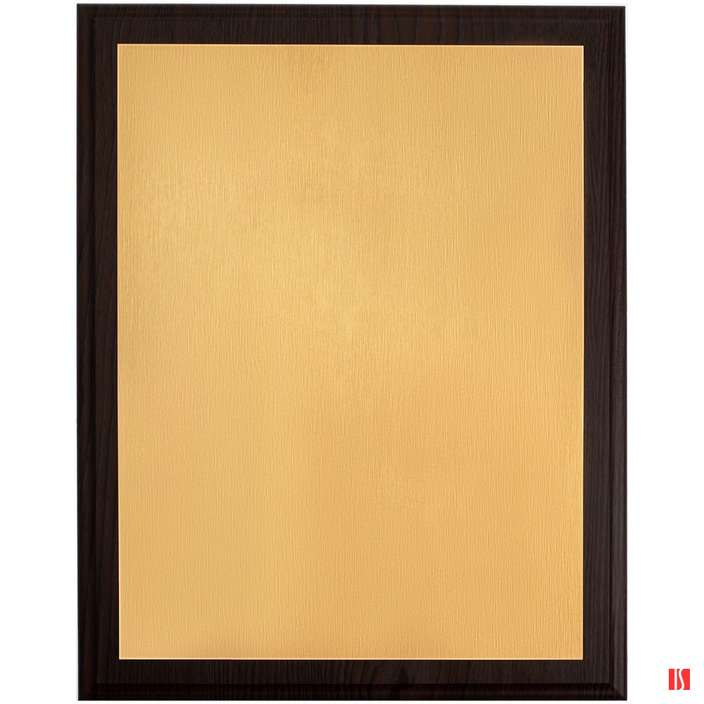 Купить Плакетка Plaque XL, венге с золотистой пластиной Плакетка Plaque XL, венге с золотистой пластиной