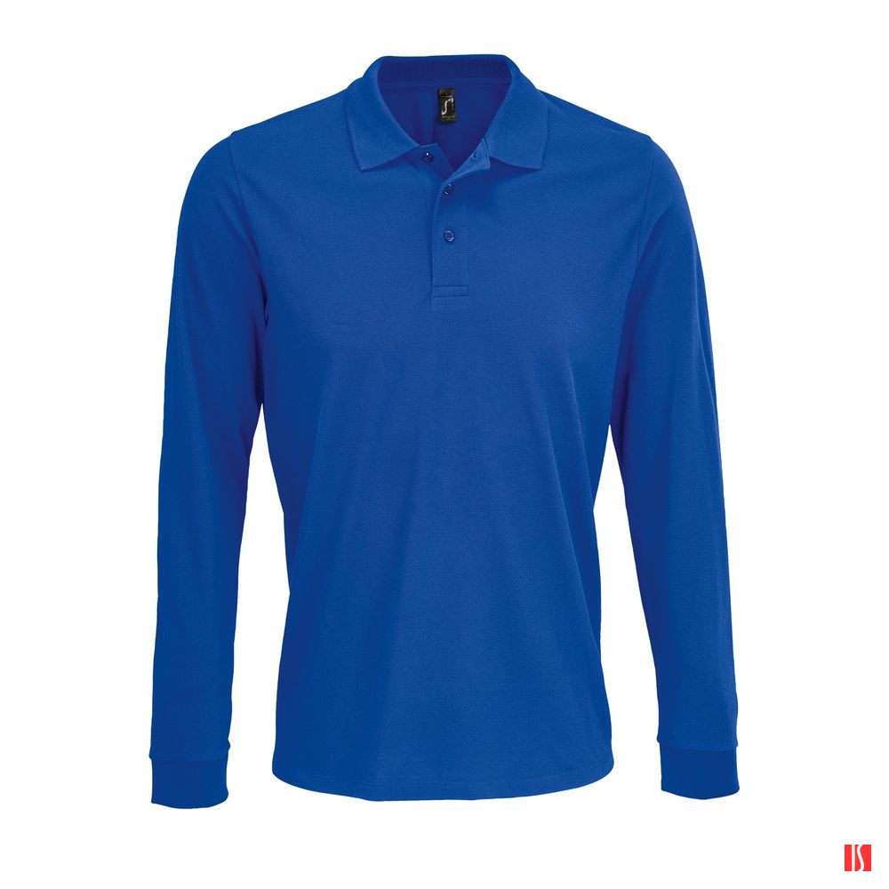 Рубашка поло с длинным рукавом Prime LSL, ярко-синяя (royal)