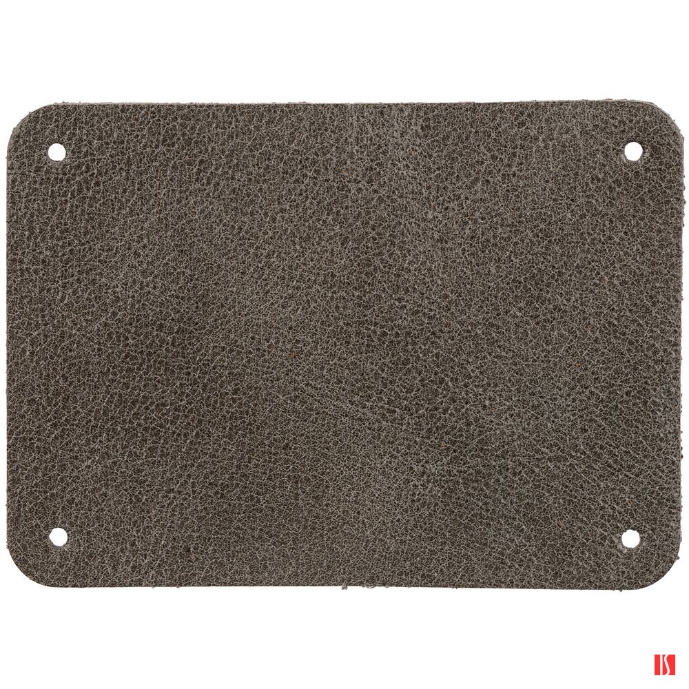 Лейбл кожаный Beta, XL, серый