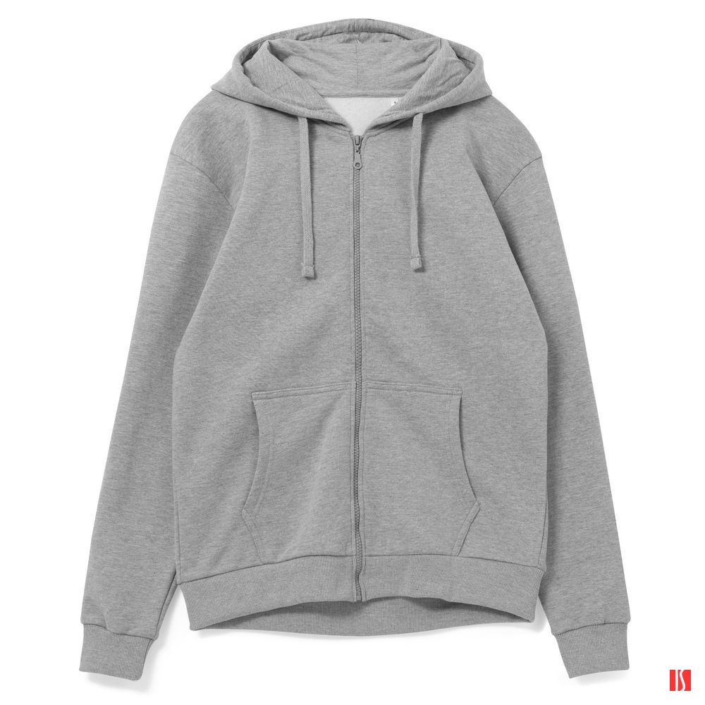 Толстовка на молнии с капюшоном Siverga 2.0, серый меланж