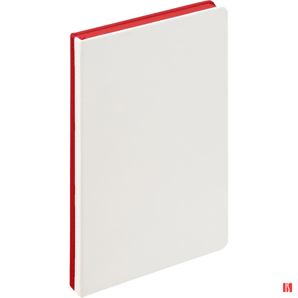 Ежедневник Duplex, недатированный, белый с красным