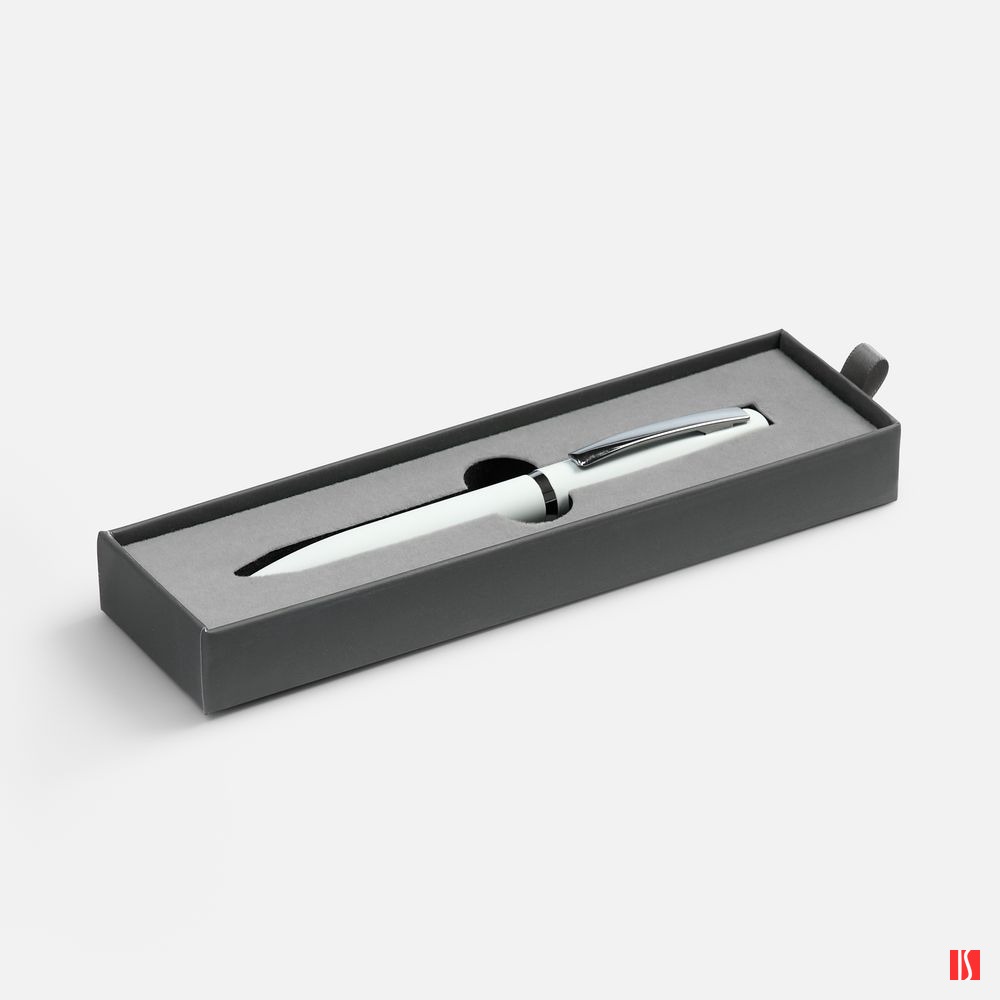 Купить Ручка шариковая Bolt Soft Touch в футляре, белая Ручка шариковая Bolt Soft Touch в футляре, белая