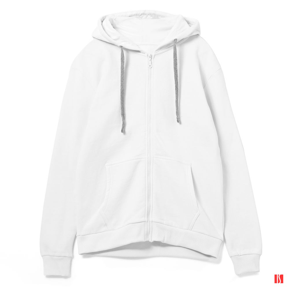 Толстовка на молнии с капюшоном Siverga Heavy, белая (белоснежная)