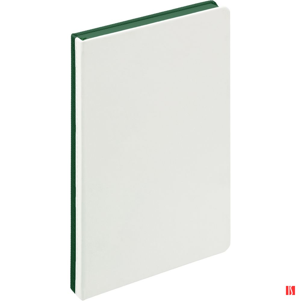 Ежедневник Duplex, недатированный, белый с зеленым