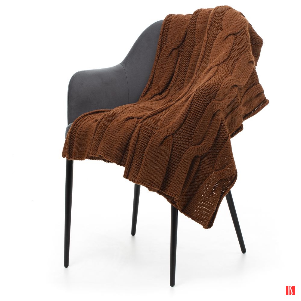 Купить Плед Snefald, коричневый (темное золото) Плед Snefald, коричневый (темное золото)