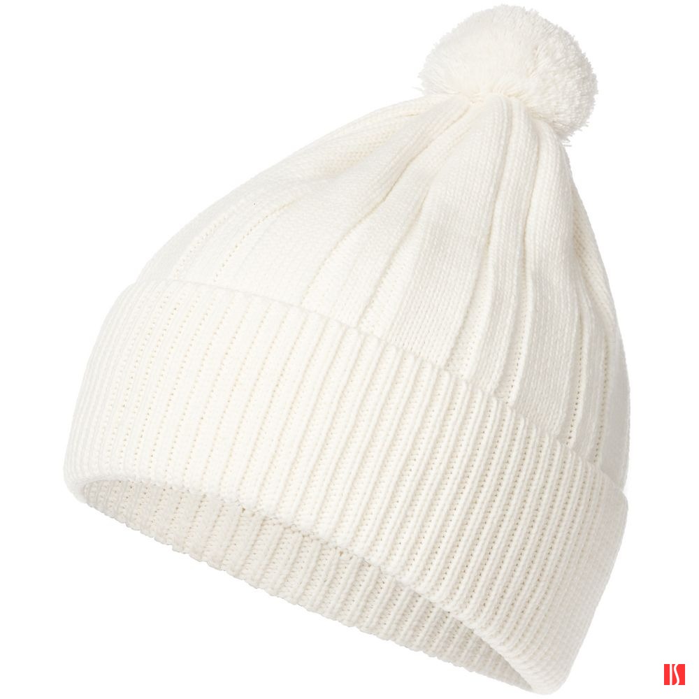 Шапка Knit Beat, белая (молочная)