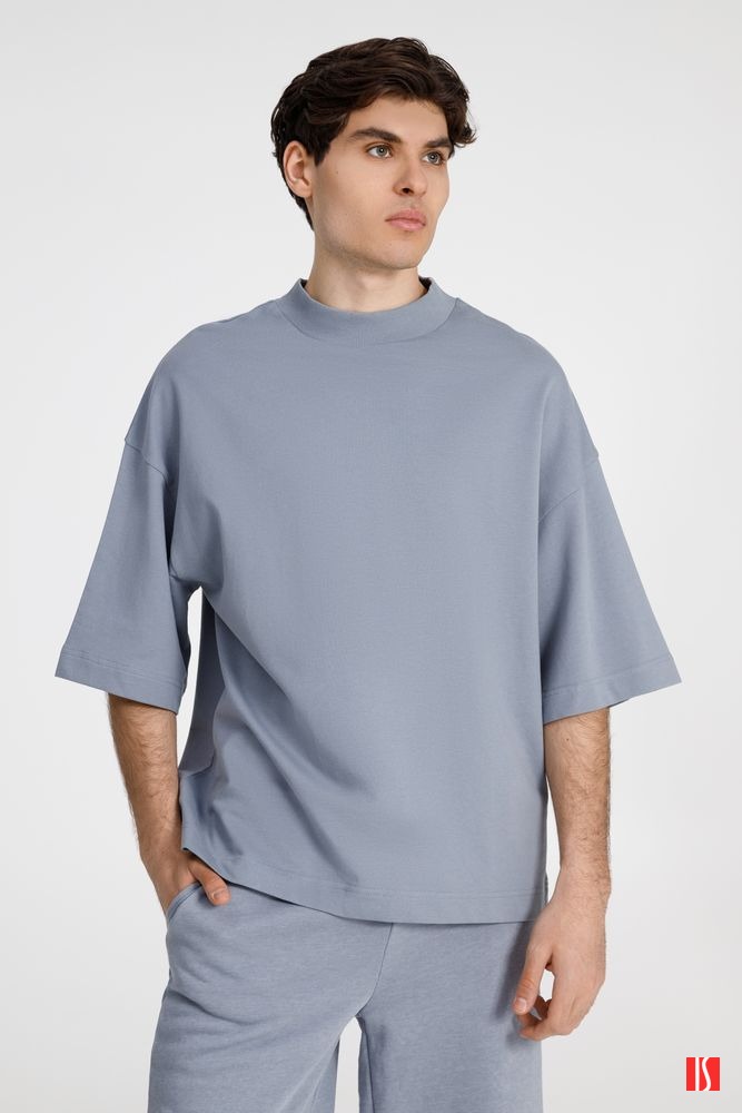 Купить Футболка оверсайз унисекс T9, серая Футболка оверсайз унисекс T9, серая