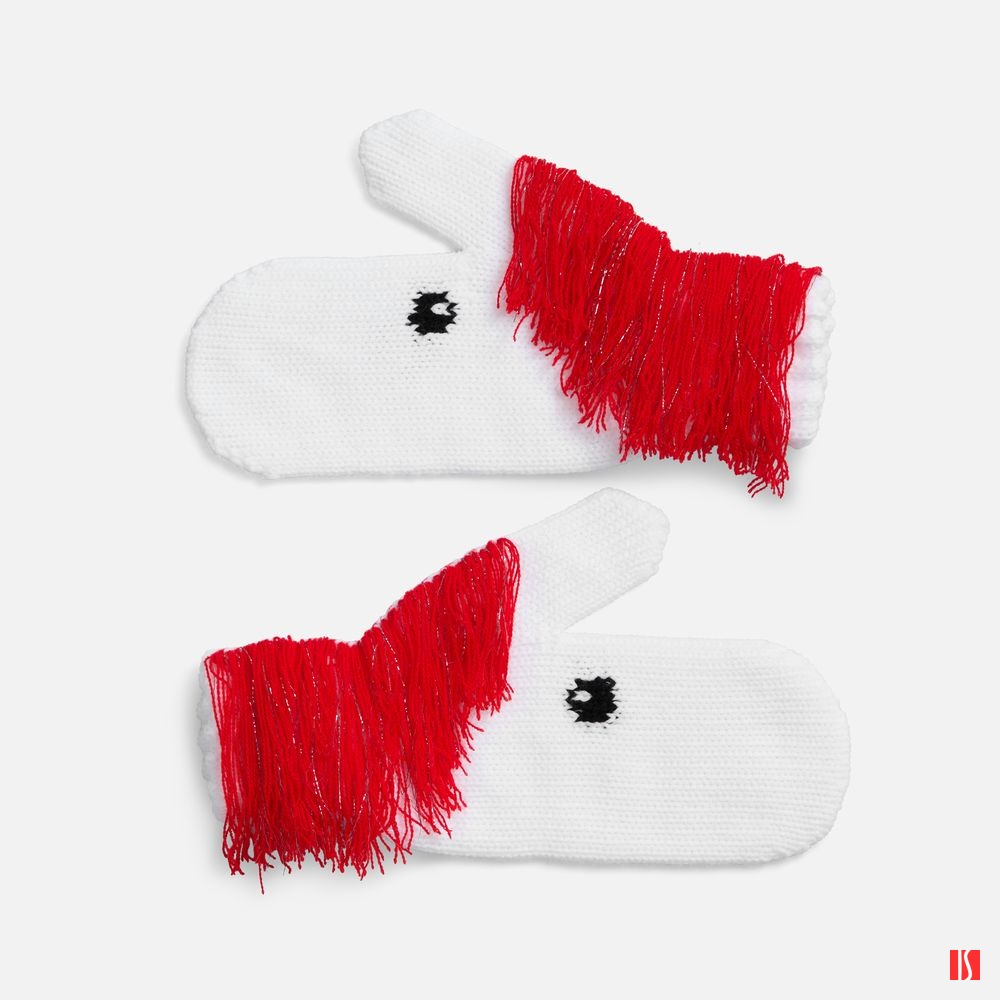 Варежки «Игогошки», с красной гривой