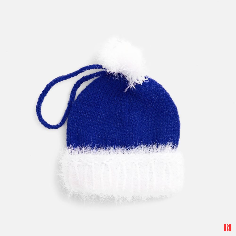 Подвеска на елку «Вьюжка», шапочка, синяя