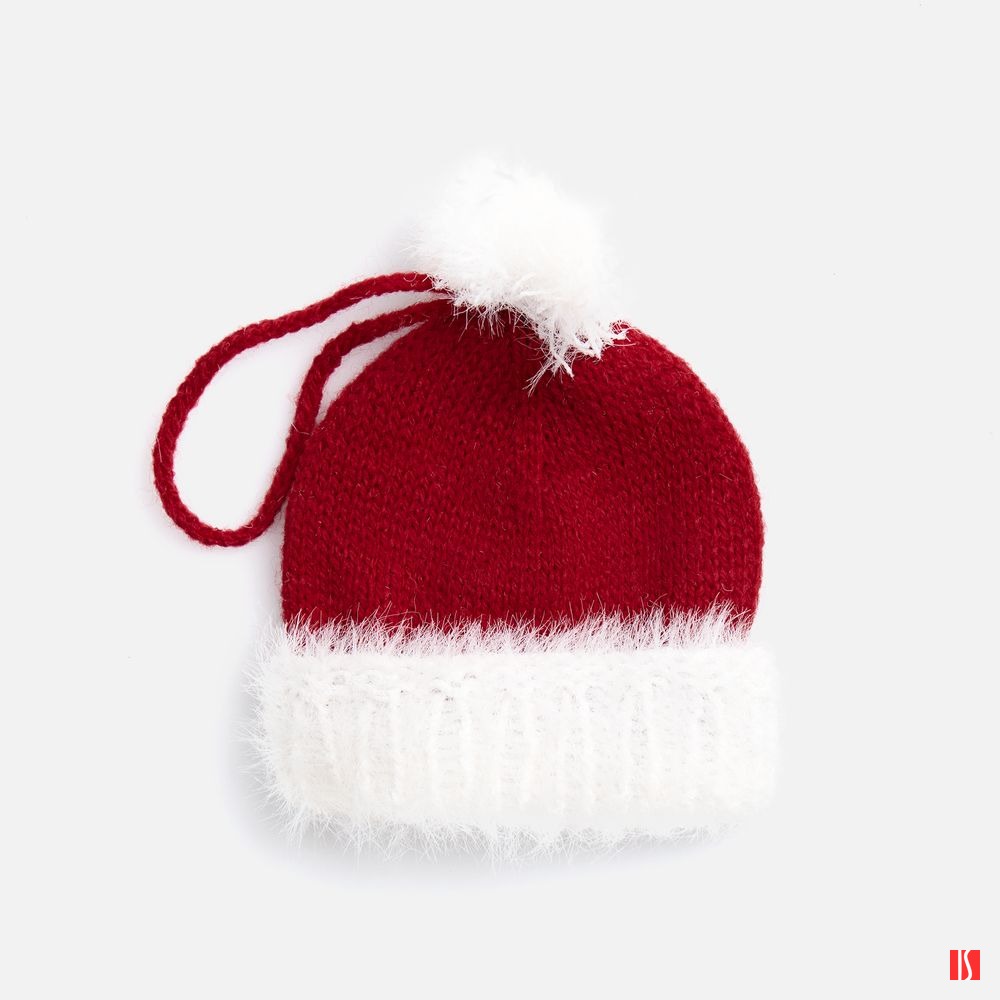 Подвеска на елку «Вьюжка», шапочка, красная