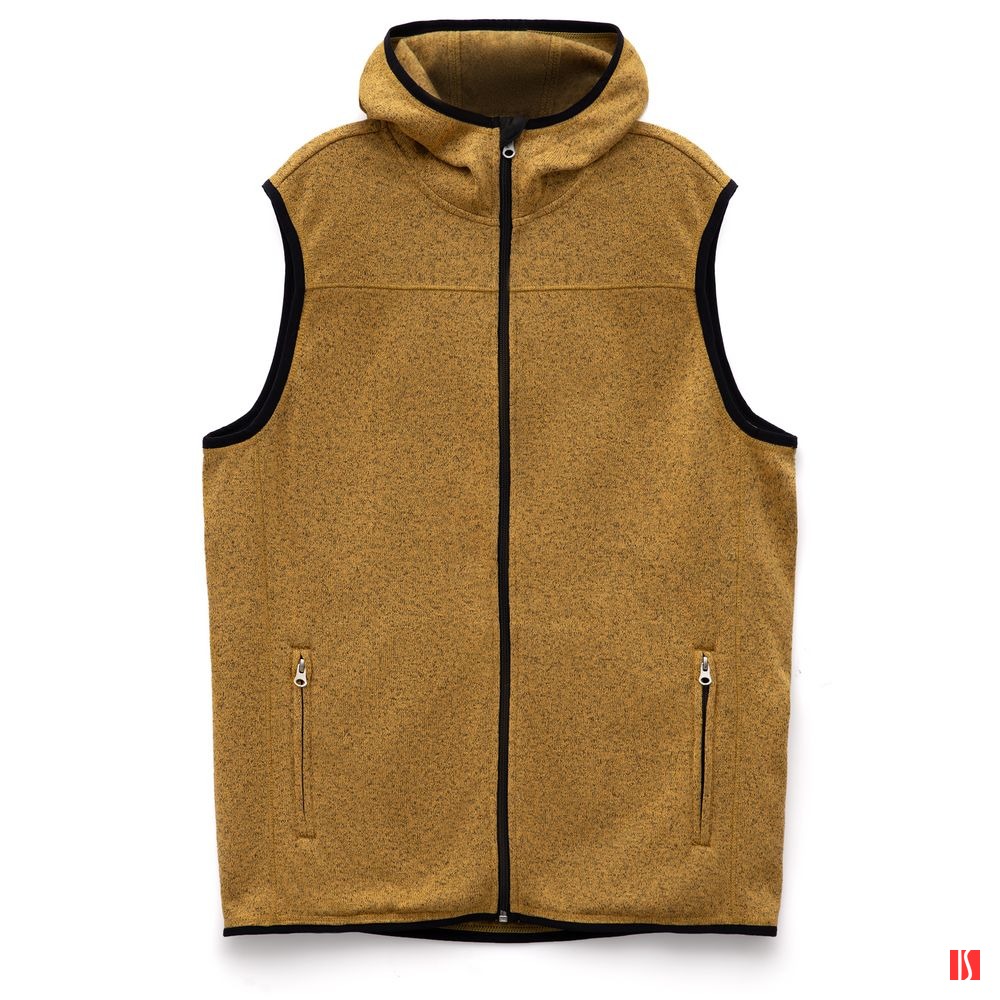 Жилет с капюшоном унисекс Gotland, горчичный