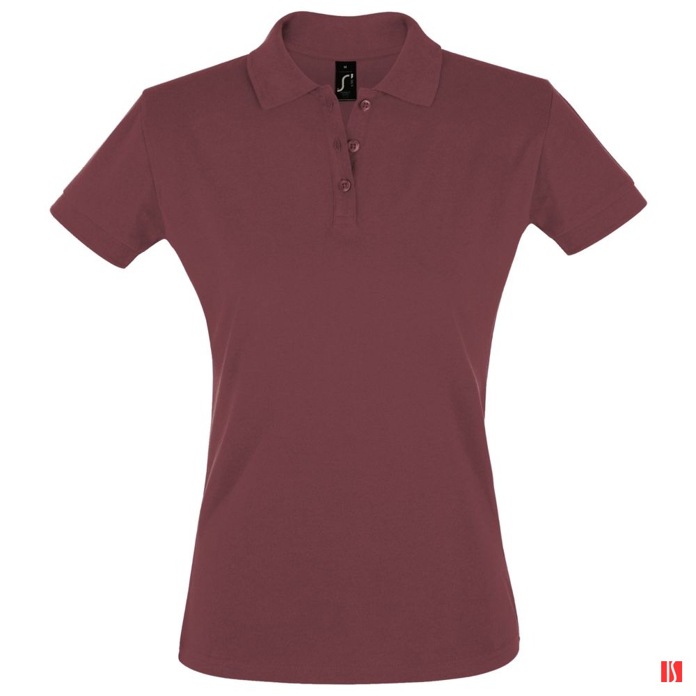 Купить Рубашка поло женская Perfect Women 180, бордовая Рубашка поло женская Perfect Women 180, бордовая