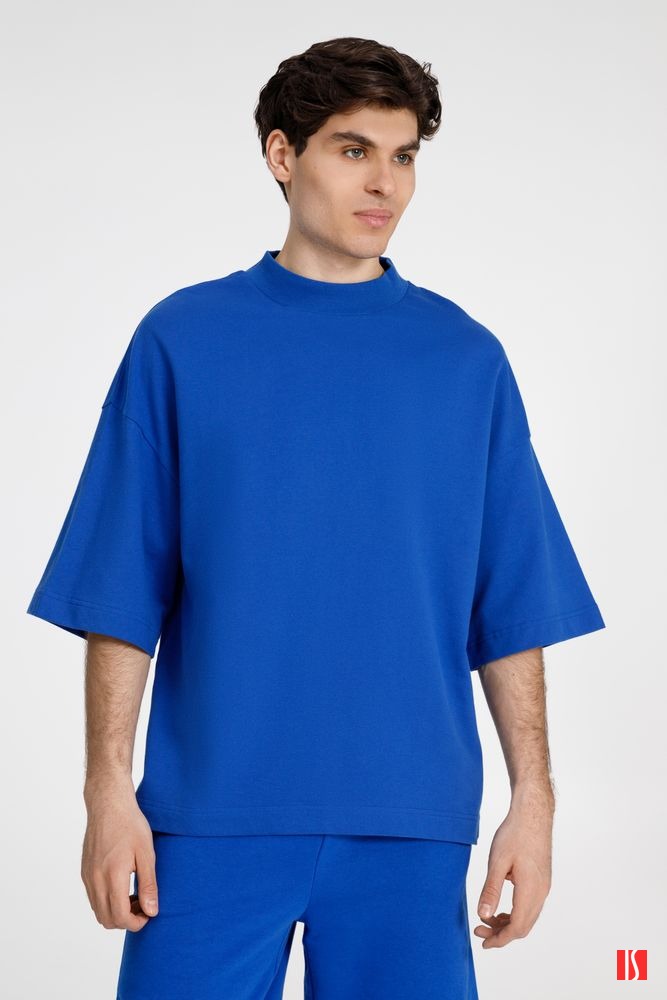 Купить Футболка оверсайз унисекс T9, синяя Футболка оверсайз унисекс T9, синяя