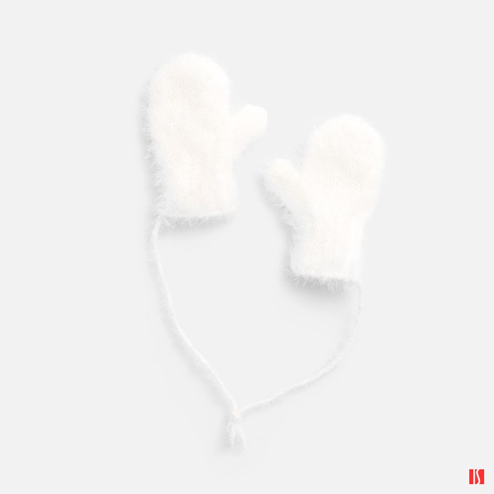 Подвеска на елку «Вьюжка», варежки, белая