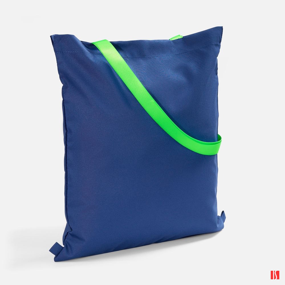 Купить Шопер B3, синий с зелеными ручками Шопер B3, синий с зелеными ручками