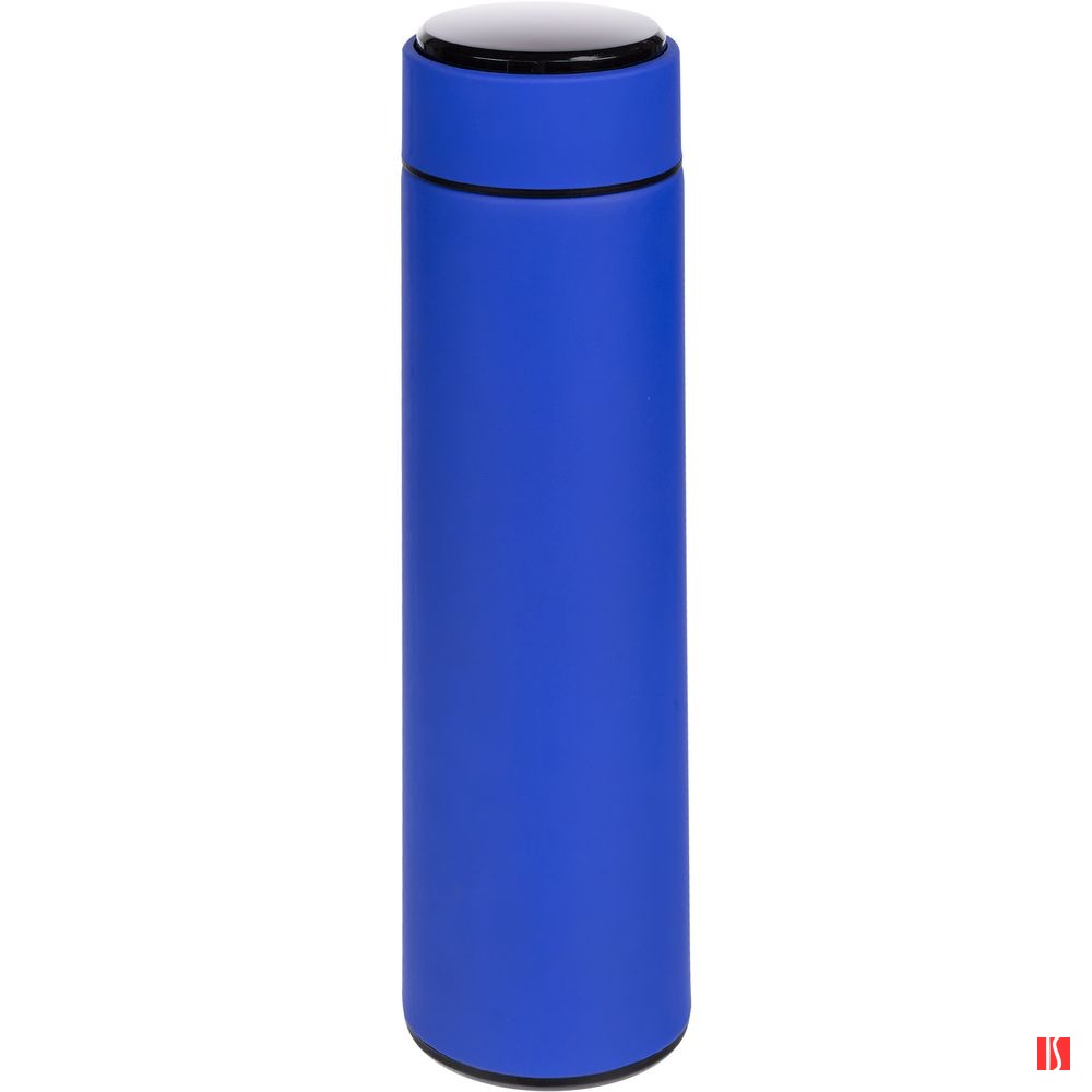 Смарт-бутылка с заменяемой батарейкой Long Therm Soft Touch, синяя