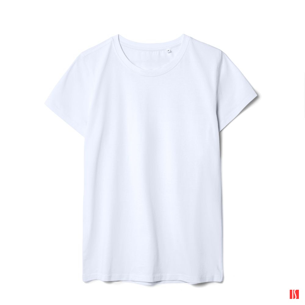 Футболка женская T-bolka Stretch Lady, белая (холодный оттенок)