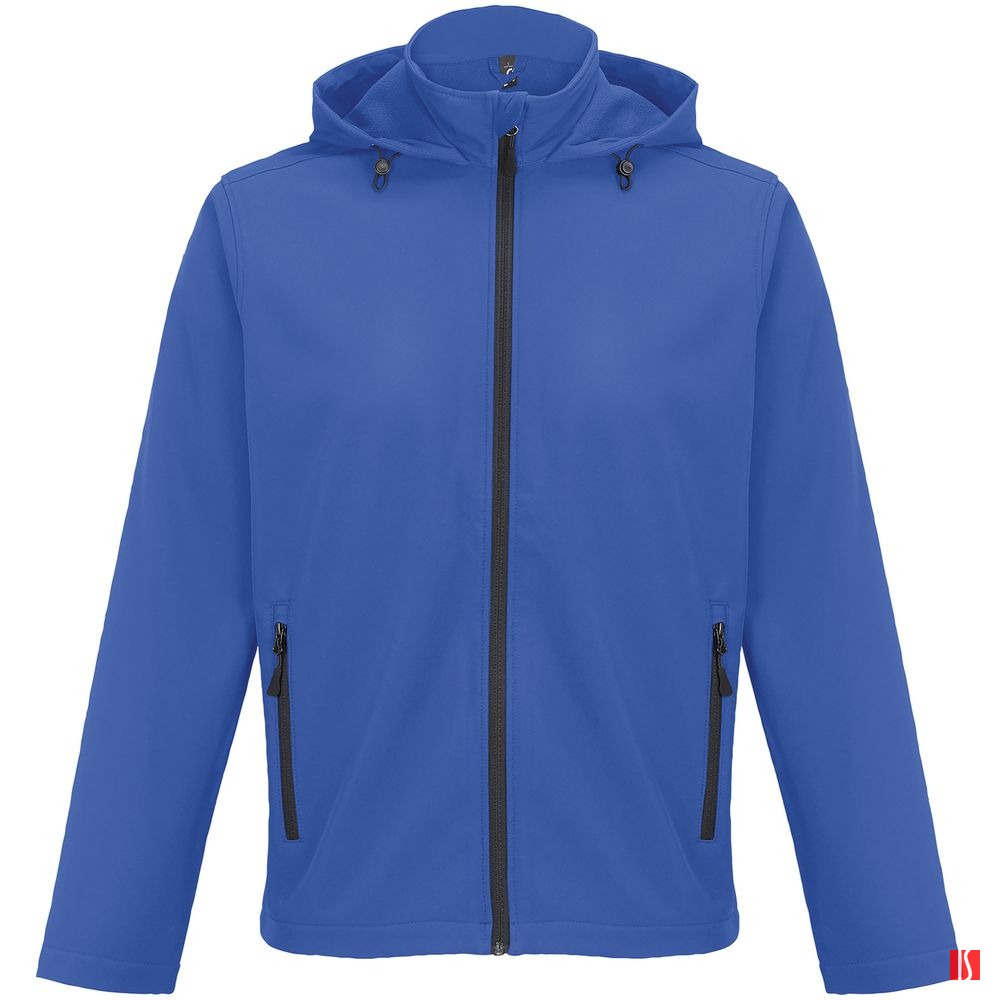 Купить Куртка софтшелл с капюшоном мужская Race Men, ярко-синяя (royal) Куртка софтшелл с капюшоном мужская Race Men, ярко-синяя (royal)