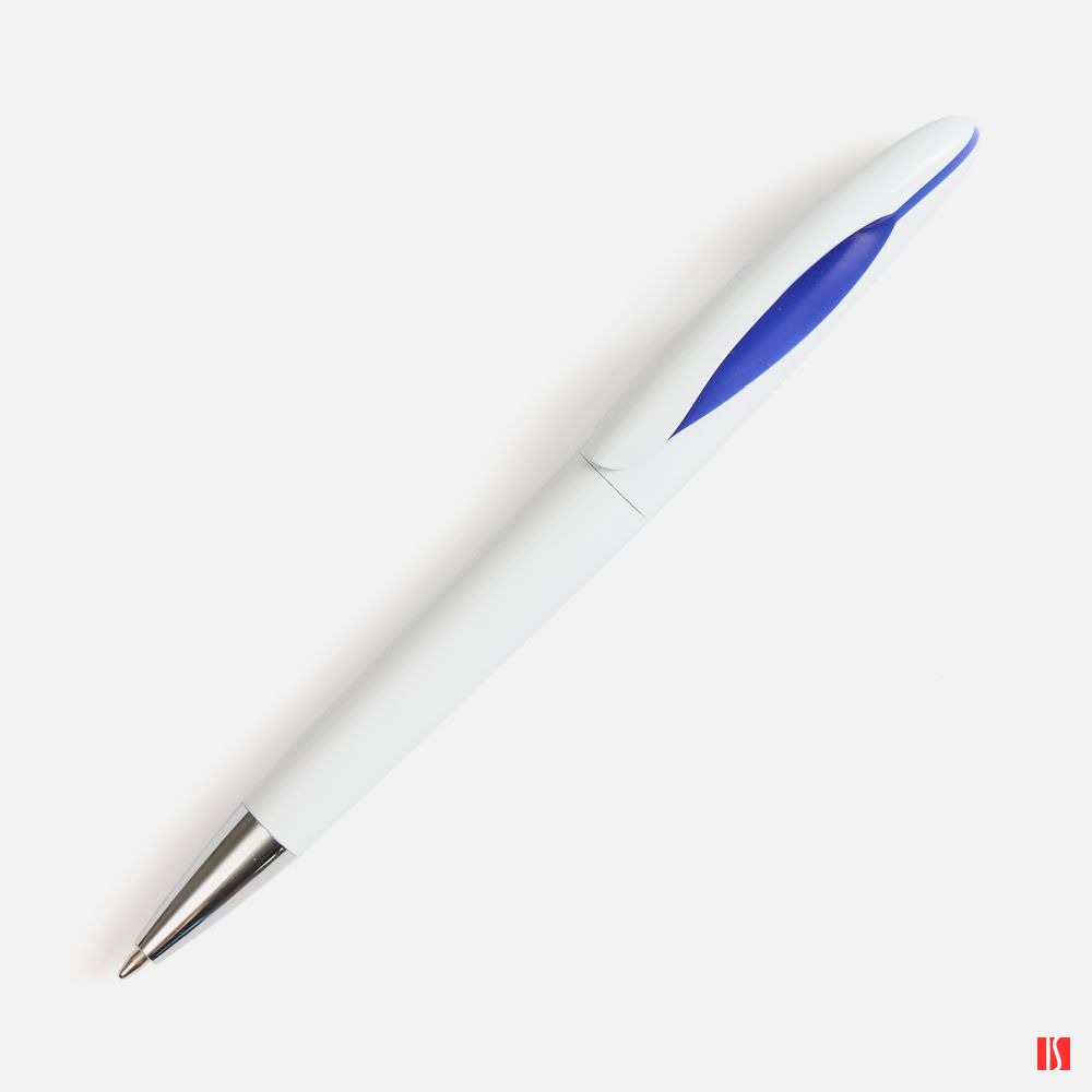 Купить Ручка шариковая Nave, белая с синим Ручка шариковая Nave, белая с синим