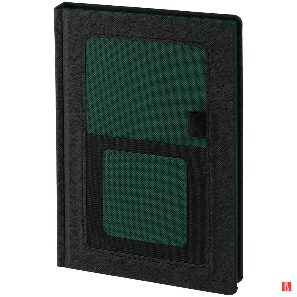 Ежедневник Mobile на заказ, недатированный, черно-зеленый