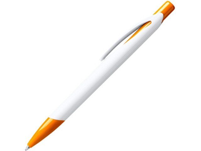Ручка пластиковая шариковая CITIX, белый/апельсин