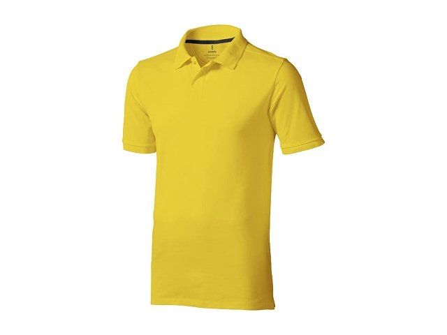 Calgary мужская футболка-поло с коротким рукавом, желтый