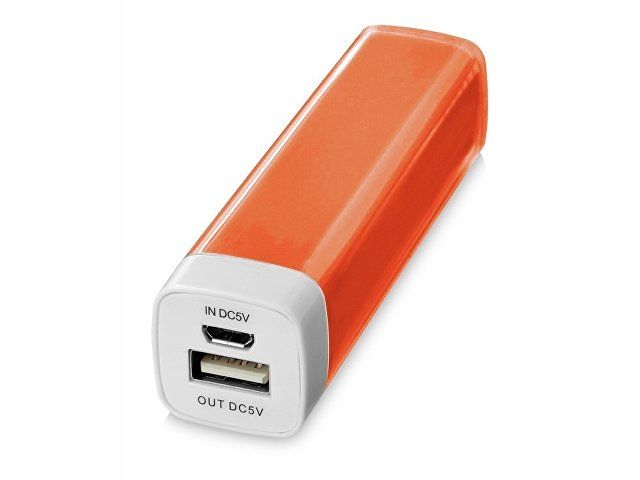 Портативное зарядное устройство "Flash" 2200 мА/ч, оранжевый