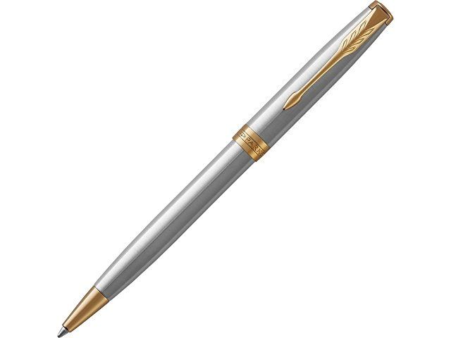 Ручка шариковая «Parker Sonnet Core Stainless Steel GT», серебристый/золотистый