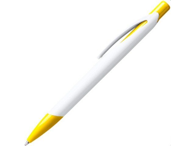 Ручка пластиковая шариковая CITIX, белый/желтый