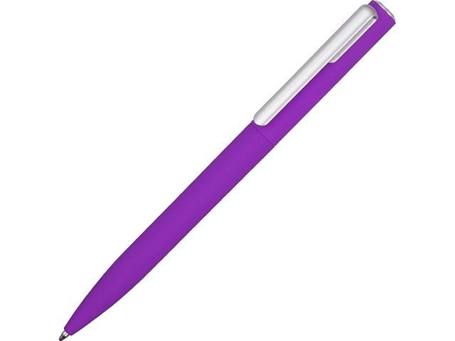 Ручка шариковая пластиковая "Bon" с покрытием soft touch, фиолетовый