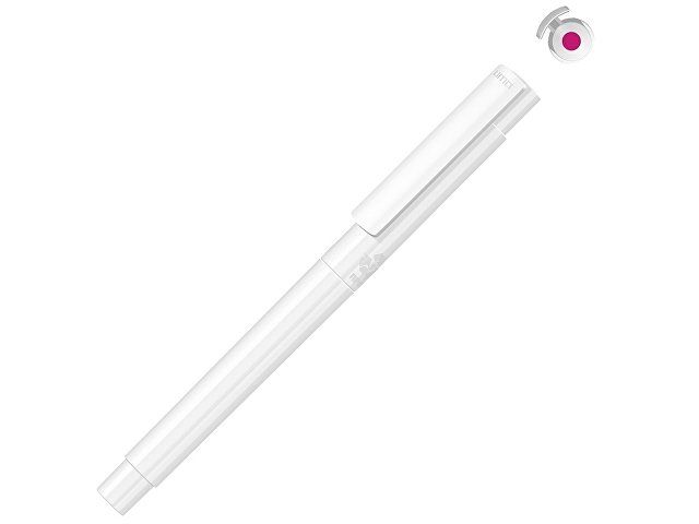 Капиллярная ручка в корпусе из переработанного материала rPET "RECYCLED PET PEN PRO FL», белый с розовым