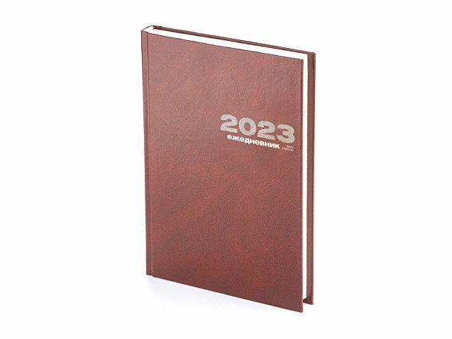 Ежедневник А5 датированный «Бумвинил» 2023, коричневый