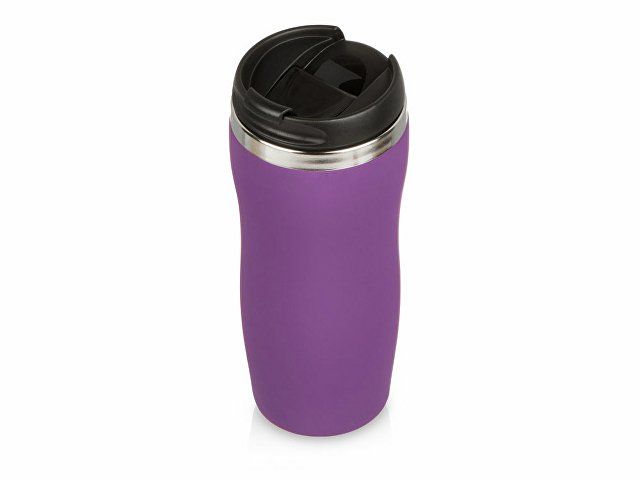 Термокружка "Double wall mug C1", soft touch, 350 мл, фиолетовый