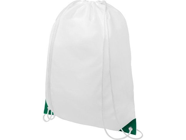 Рюкзак со шнурком Oriole, имеет цветные края, зеленый