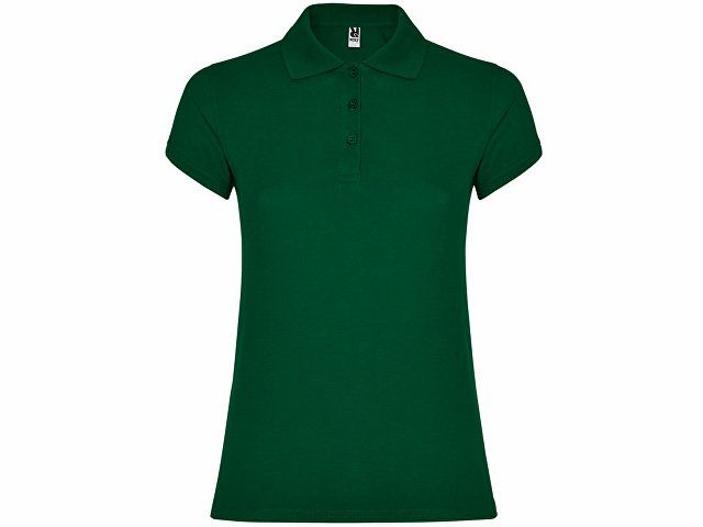 Рубашка поло "Star" женская, бутылочный зеленый