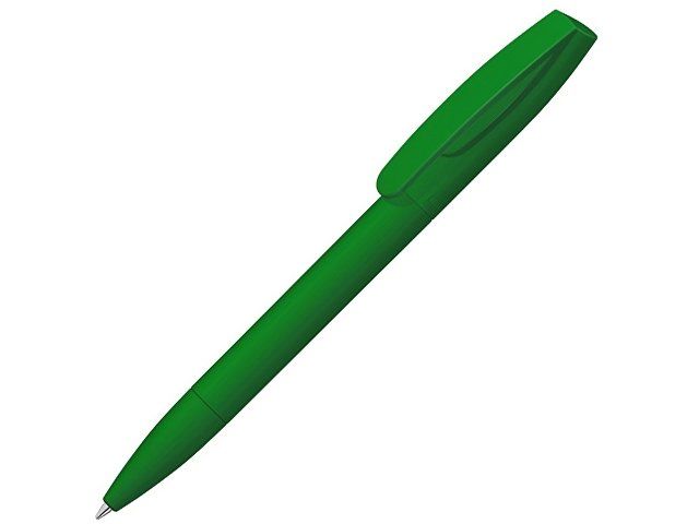 Шариковая ручка "Coral Gum " с прорезиненным soft-touch корпусом и клипом., зеленый