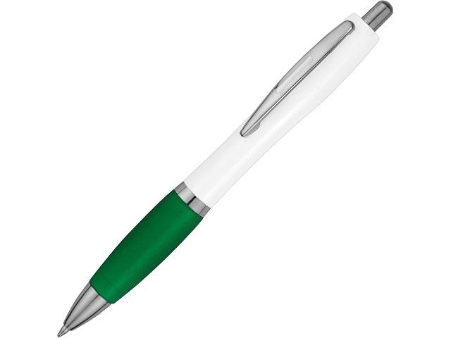 Ручка шариковая "Nash", белый/зеленый, черные чернила
