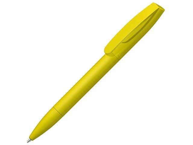 Шариковая ручка "Coral Gum " с прорезиненным soft-touch корпусом и клипом., желтый
