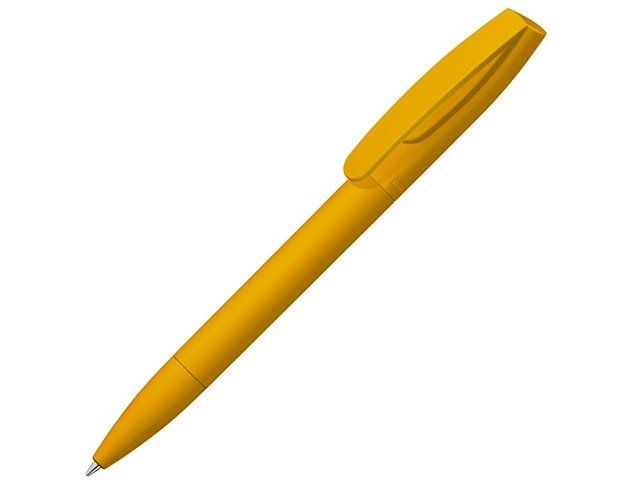 Шариковая ручка "Coral Gum " с прорезиненным soft-touch корпусом и клипом., охра