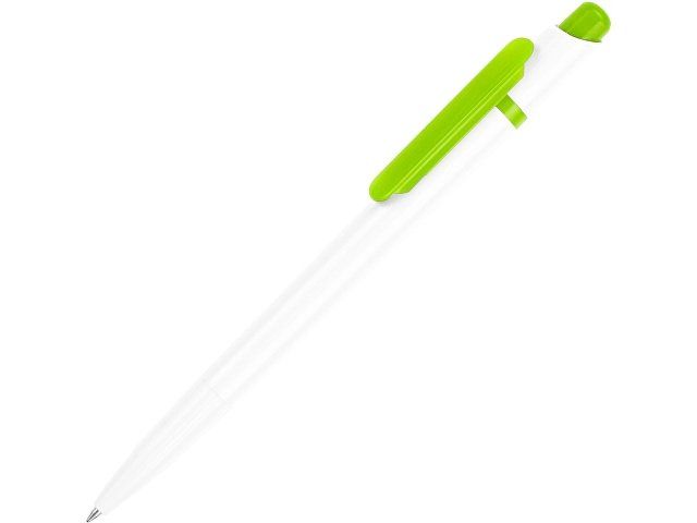 Ручка шариковая "Этюд", белый/зеленое яблоко