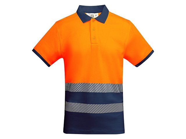 Рубашка поло "Atrio" мужская, нэйви/неоновый оранжевый
