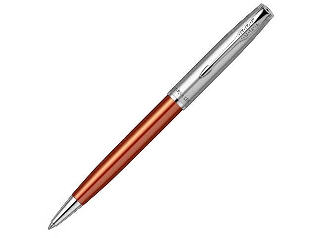 Шариковая ручка Parker Sonnet Essentials Orange SB Steel CT, цвет чернил black, перо: M, в подарочной упаковке.