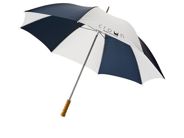 Зонт Karl 30" механический, темно-синий/белый