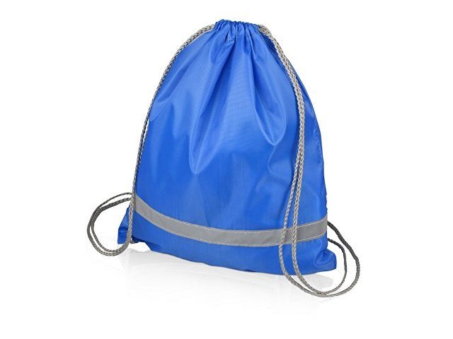 Рюкзак "Россел", синий с серыми шнурками (P)