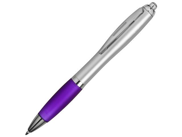 Ручка шариковая "Nash", пурпурный/серебристый, черные чернила