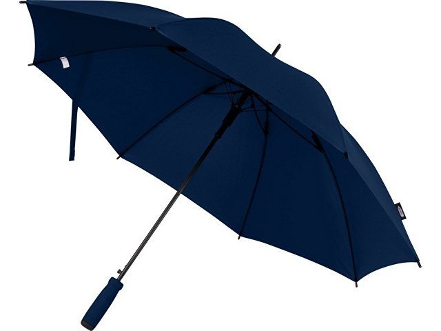 Зонт трость 23" Niel из переработанного ПЭТ-пластика, полуавтомат - Темно - синий