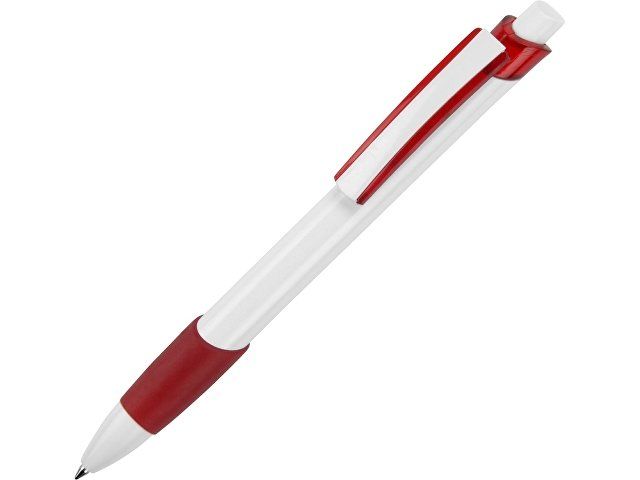 Ручка шариковая "Соната", белый/красный
