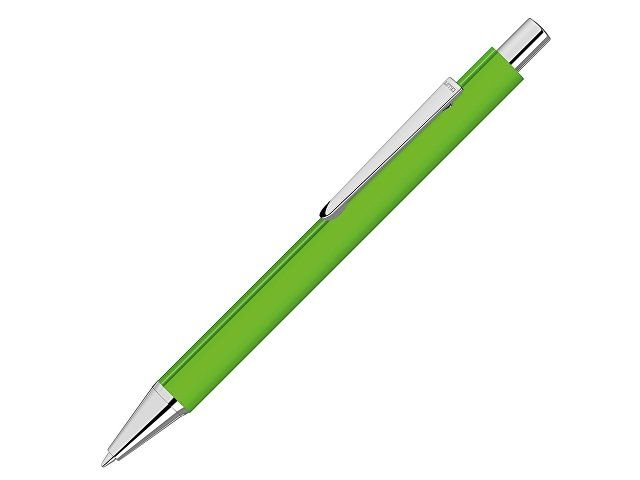 Ручка шариковая металлическая «Pyra» soft-touch с зеркальной гравировкой, зеленое яблоко